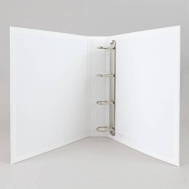 A4 ring binder with outside pockets 4 O-ring mechanism  | 40 mm | white