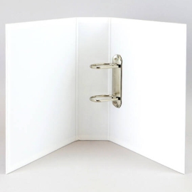 A4 ring binder with outside pockets 2 O-ring mechanism  | 60 mm | white