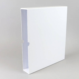 Slipcase for ring binders A4, white, 30 mm