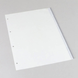 A4 extra-wide indexes, 5-piece, blank, white 
