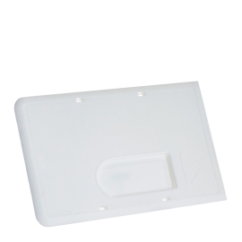 Credit card sleeves hard plastic with thumb slot, white 
