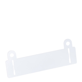 Plastic fasteners, slotted, white 