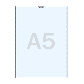 Protective covers for A5, short edge open, transparent 