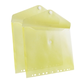 Document folders A4, different colours, filing strip yellow