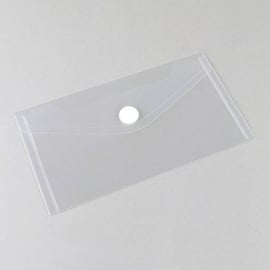 Document pouch DIN long,  Velcro fastener, PP film, matt-transparent 