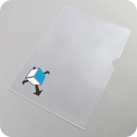 L-Folders for A4, PP foil 180 micron, silkscreen printing | Custom-made 