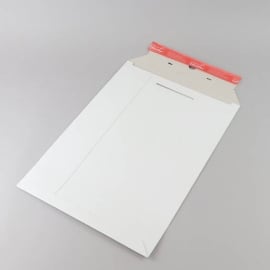 Cardboard envelope A3, 31 x 44.5 x 3 cm, self-adhesive seal, tear strip, white 