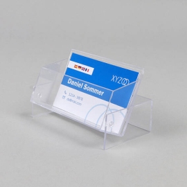 Business Card Box, crystal clear, arrangeable 