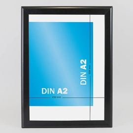 Snap frame, aluminium, A2 32 mm | black | Mitred