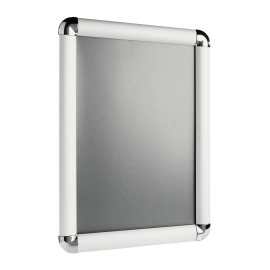 Snap frame, aluminium, A4 25 mm | silver | round
