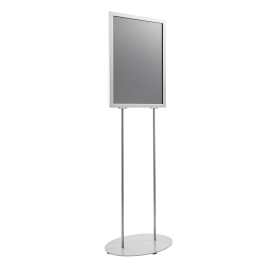 Info display A2, oval base, silver 