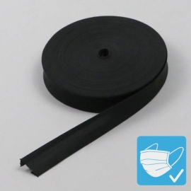 Bias binding tape, polyester, 20 mm (reel with 25 m) black