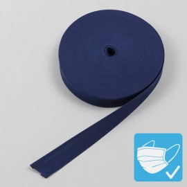Bias binding tape, polyester, 20 mm (reel with 25 m) dark blue