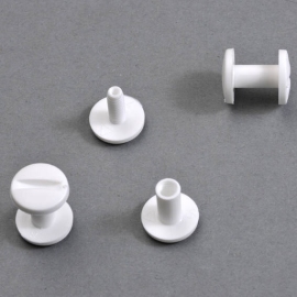 Plastic binding screws, 10 mm | white