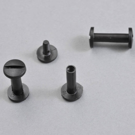 Plastic binding screws, 25 mm | black
