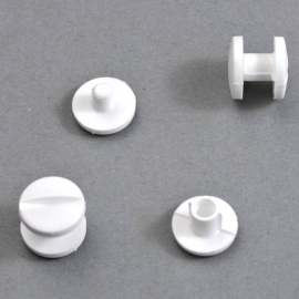 Plastic binding screws, 5 mm | white