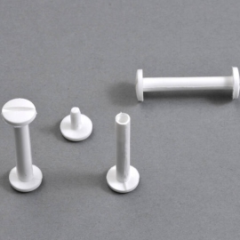 Plastic binding screws, 90 mm | white
