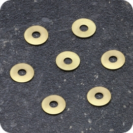 Washers for binding screws, 15 mm, brass-plated 