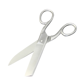 Bookbinders scissor, approx. 180 mm long, nickel-plated 