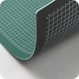 Cutting mat, A2, 60 x 45 cm, self-healing, with grid green|black