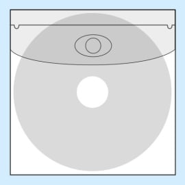 CD-pockets, self-adhesive, squared, with flap 