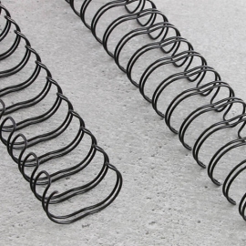Wire bindings 2:1, A4 6,9 mm (1/4") | black