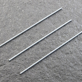 Straight wire shafts for calendar hangers, 158 mm long, silver 