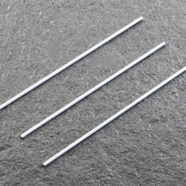 Straight wire shafts for calendar hangers, 208 mm long, white 