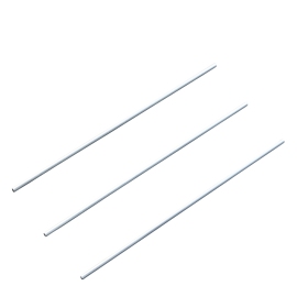 Straight wire shafts for calendar hangers, 300 mm long, silver 