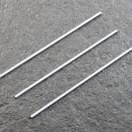 Straight wire shafts for calendar hangers, 358 mm long, white 