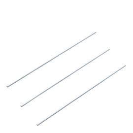 Straight wire shafts for calendar hangers, 458 mm long, silver 