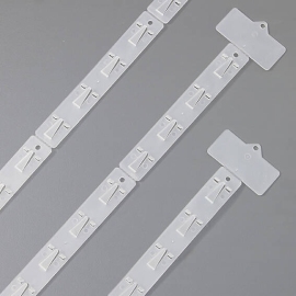 Clip strips, 600 mm, 12 hooks, bendable 