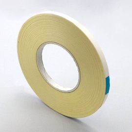 Double-sided adhesive PET tape, very strong/very strong, white paper cover 9 mm | 50 m