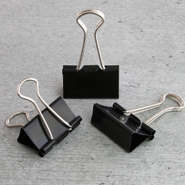 Fold back clips, 32 mm, black 