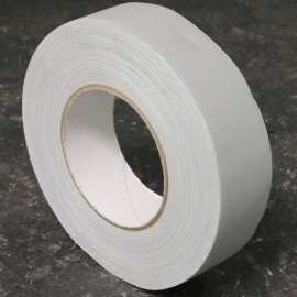 One-sided adhesive fabric tape, duct tape grey | 25 mm