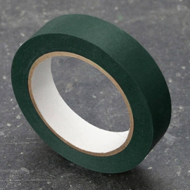 Best Price spine tape, special paper, linen structure green | 30 mm