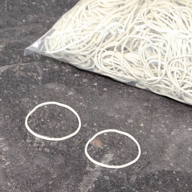 Rubber bands, white 40 mm | 1.5 mm
