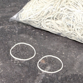 Rubber bands, white 50 mm | 1.5 mm