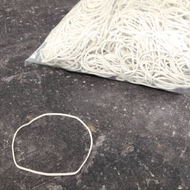 Rubber bands, white 60 mm | 1.5 mm