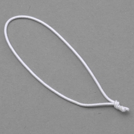 Elastic cord loops with knot 125 mm | white