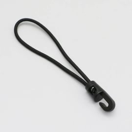 Bungee loops with plastic hook, 150 mm, black 