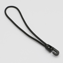 Bungee loops with plastic hook, 200 mm, black 