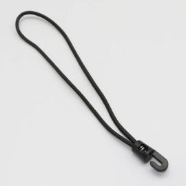 Bungee loops with plastic hook, 250 mm, black 