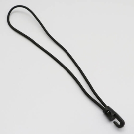 Bungee loops with plastic hook, 300 mm, black 