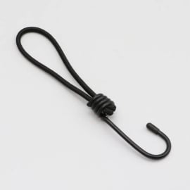 Bungee loops with metal hook, 150 mm, black 