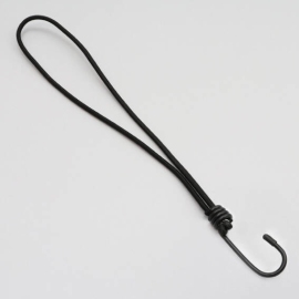 Bungee loops with metal hook, 300 mm, black 