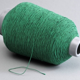 Elastic cords on reel, 1 mm, dark green (Roll with 1,050 m) 