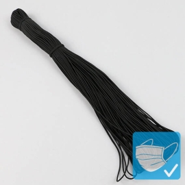 Elastic cords, 2 mm, black (bundle with 100 m) 