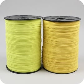 Flat elastic cords on reel, 5-6 mm, yellow (reel with 500 m) 