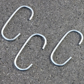 C-hooks, 40 mm long, zinc-palted 